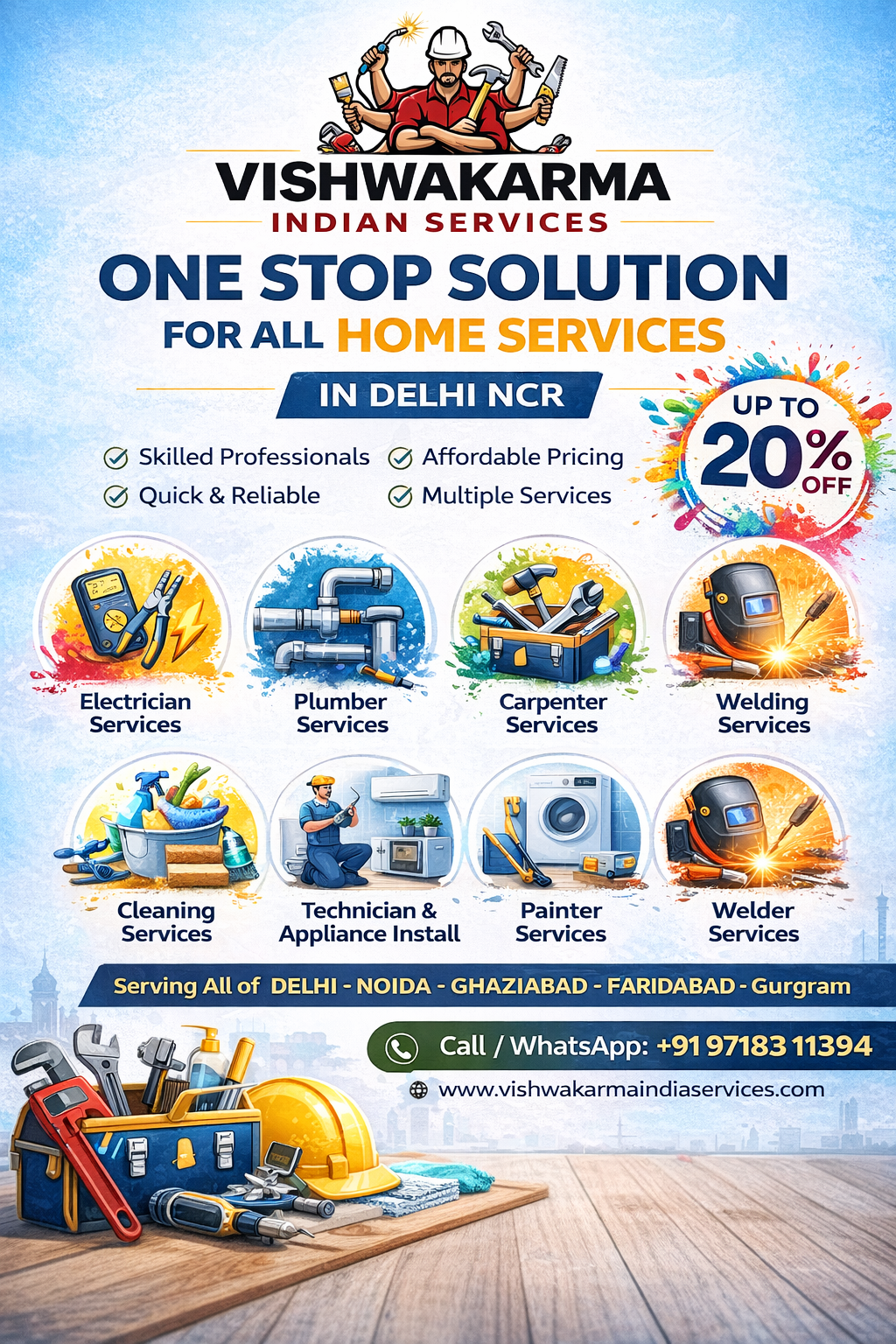 One Stop Solution for All Home Services in Delhi NCR | Vishwakarma India Services